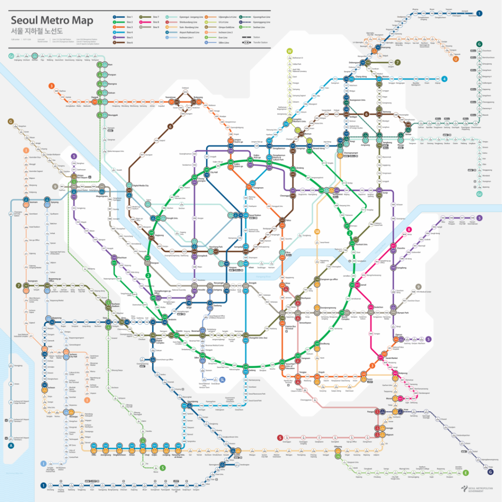 Seoul tourism map